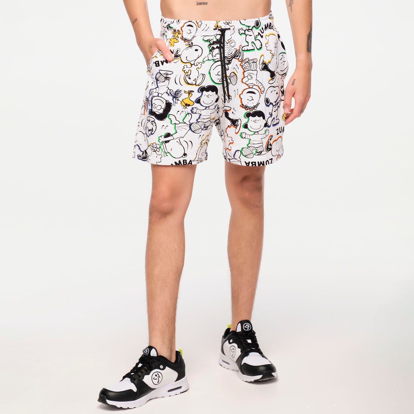 Zumba X Peanuts Men's Knit Short - White