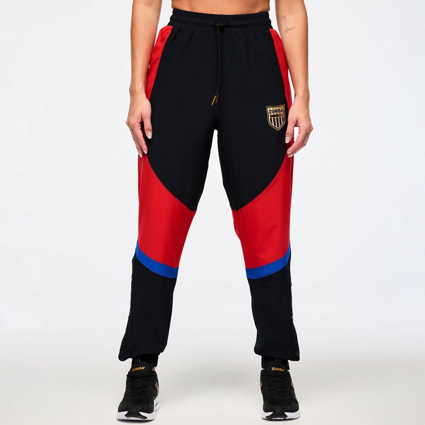Men's Woven Track Pants With Inserts And Side Snaps