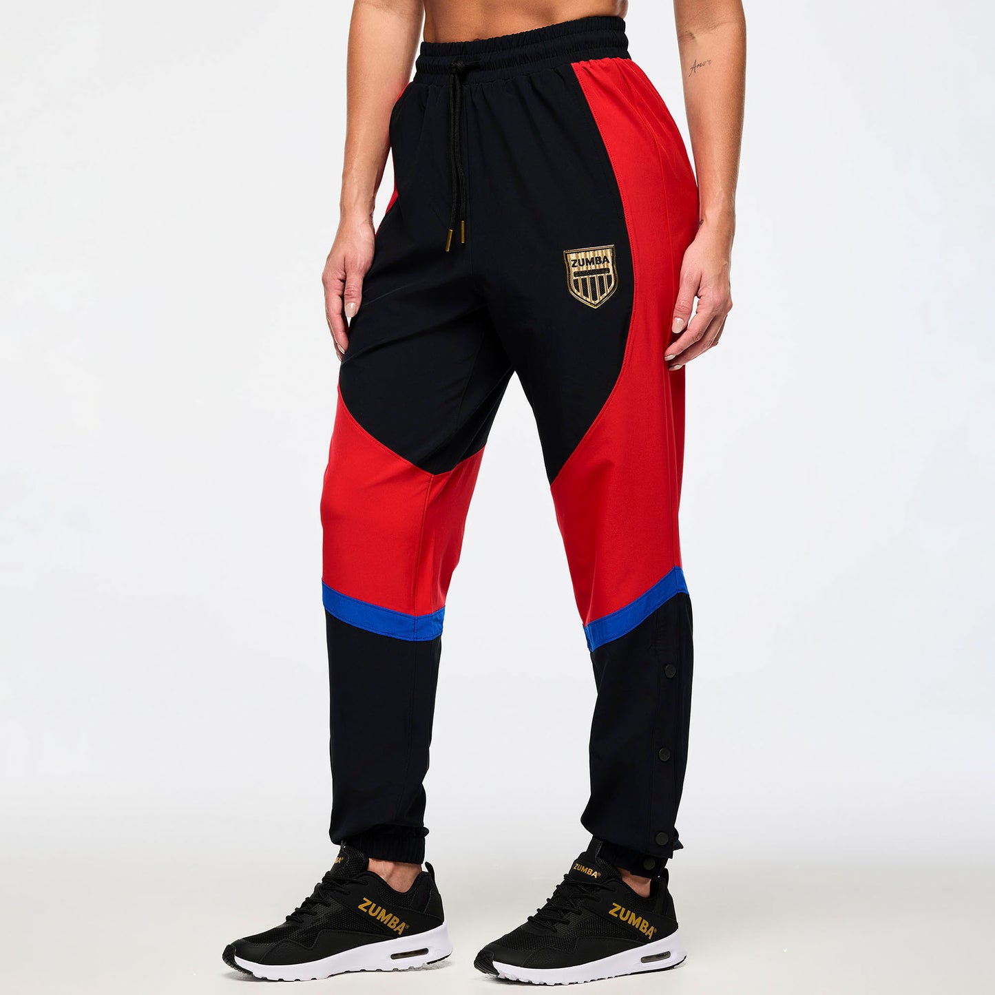 Men's Woven Track Pants With Inserts And Side Snaps