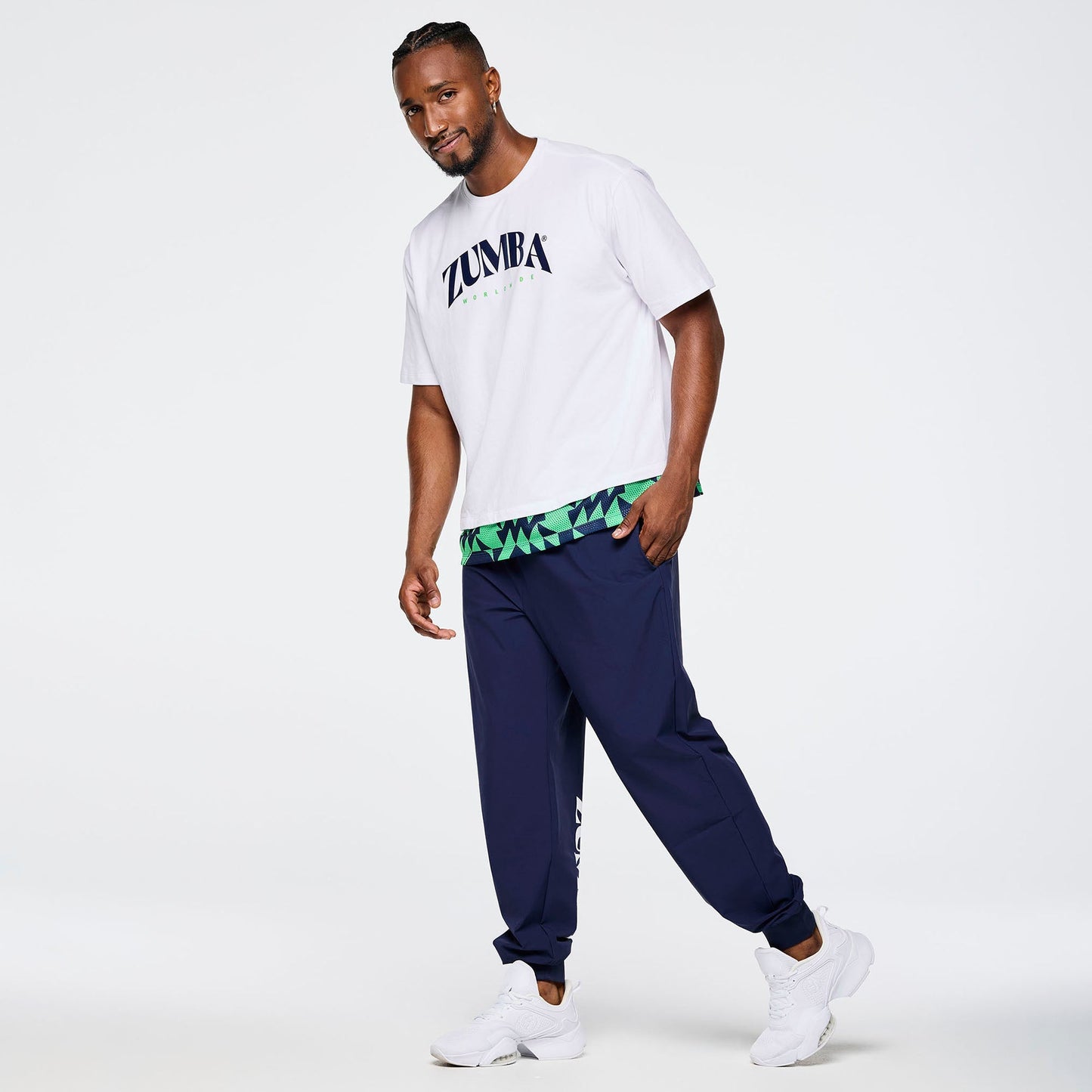 Zumba Out Loud Men's Crew Neck Tee With Double Layered Hem