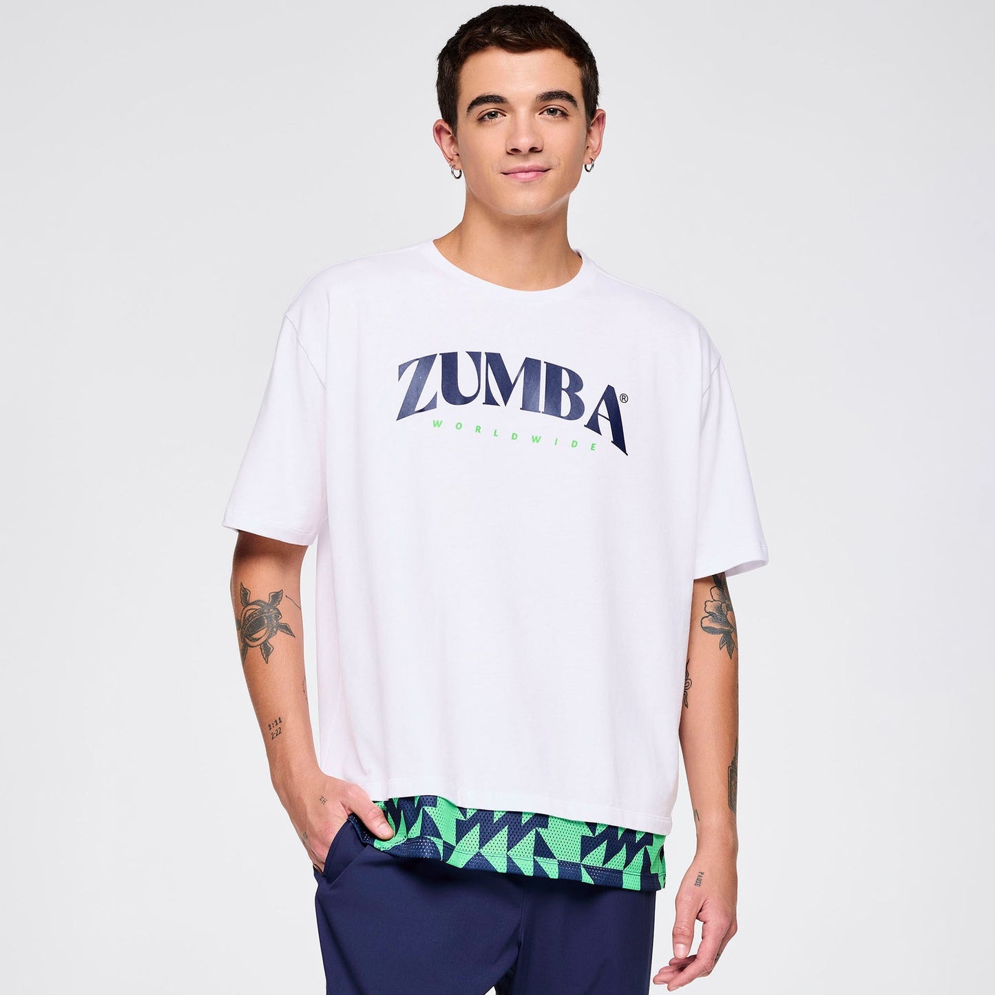 Zumba Out Loud Men's Crew Neck Tee With Double Layered Hem