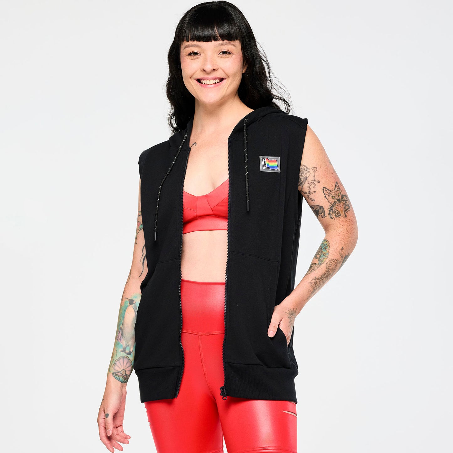 Zumba Men's Sleeveless Zip Up Hoodie