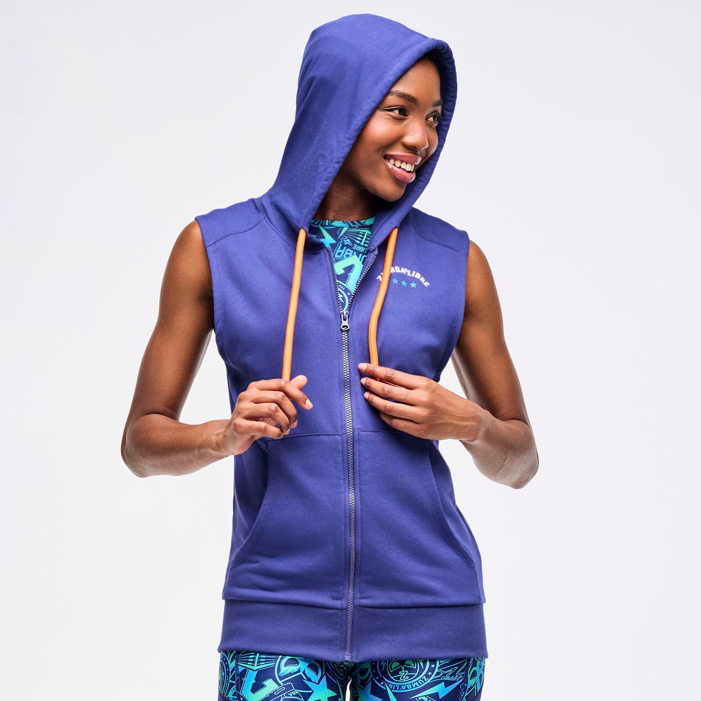 Zumba Libre Men's Sleeveless Zip-Up Hoodie