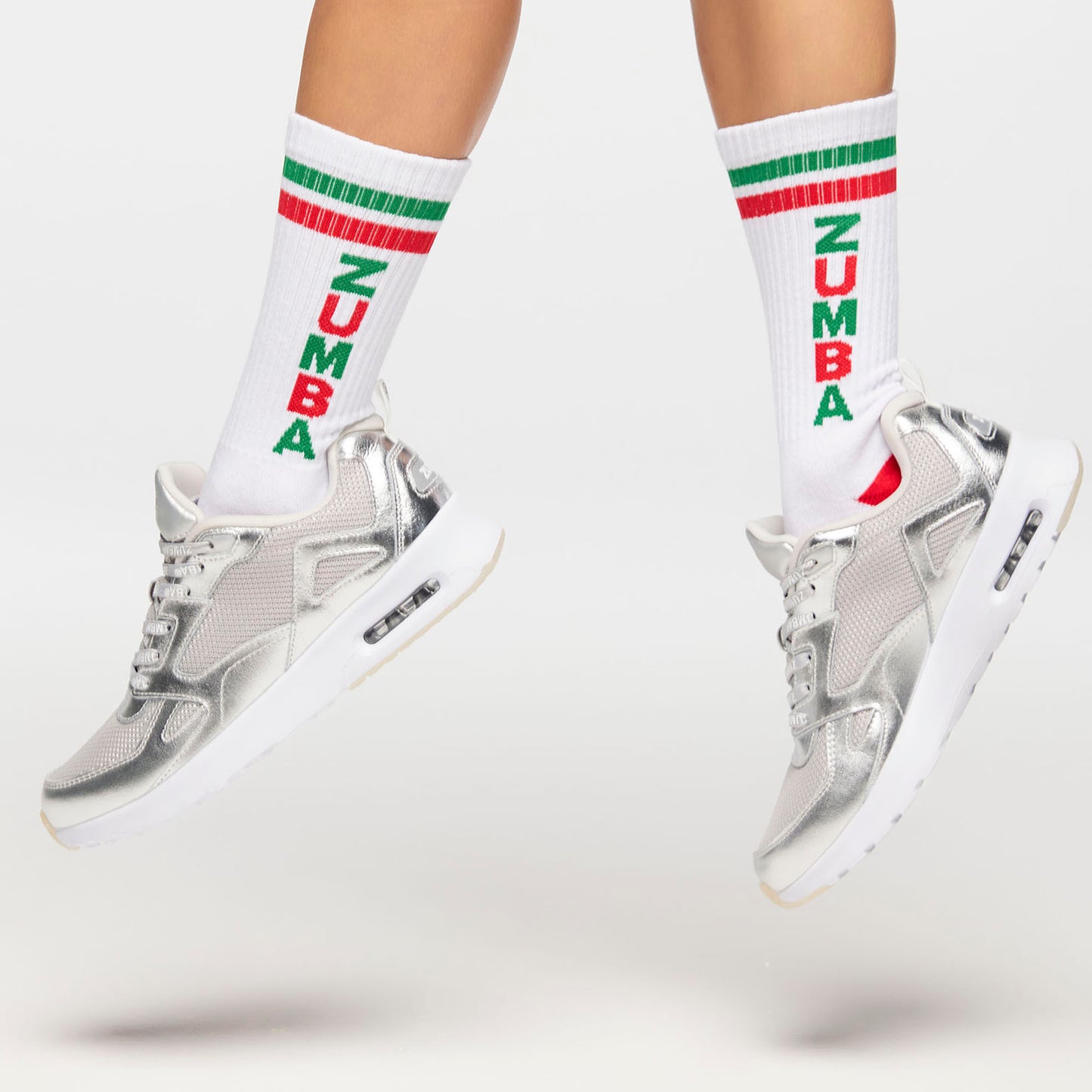Zumba Holiday High Socks - White