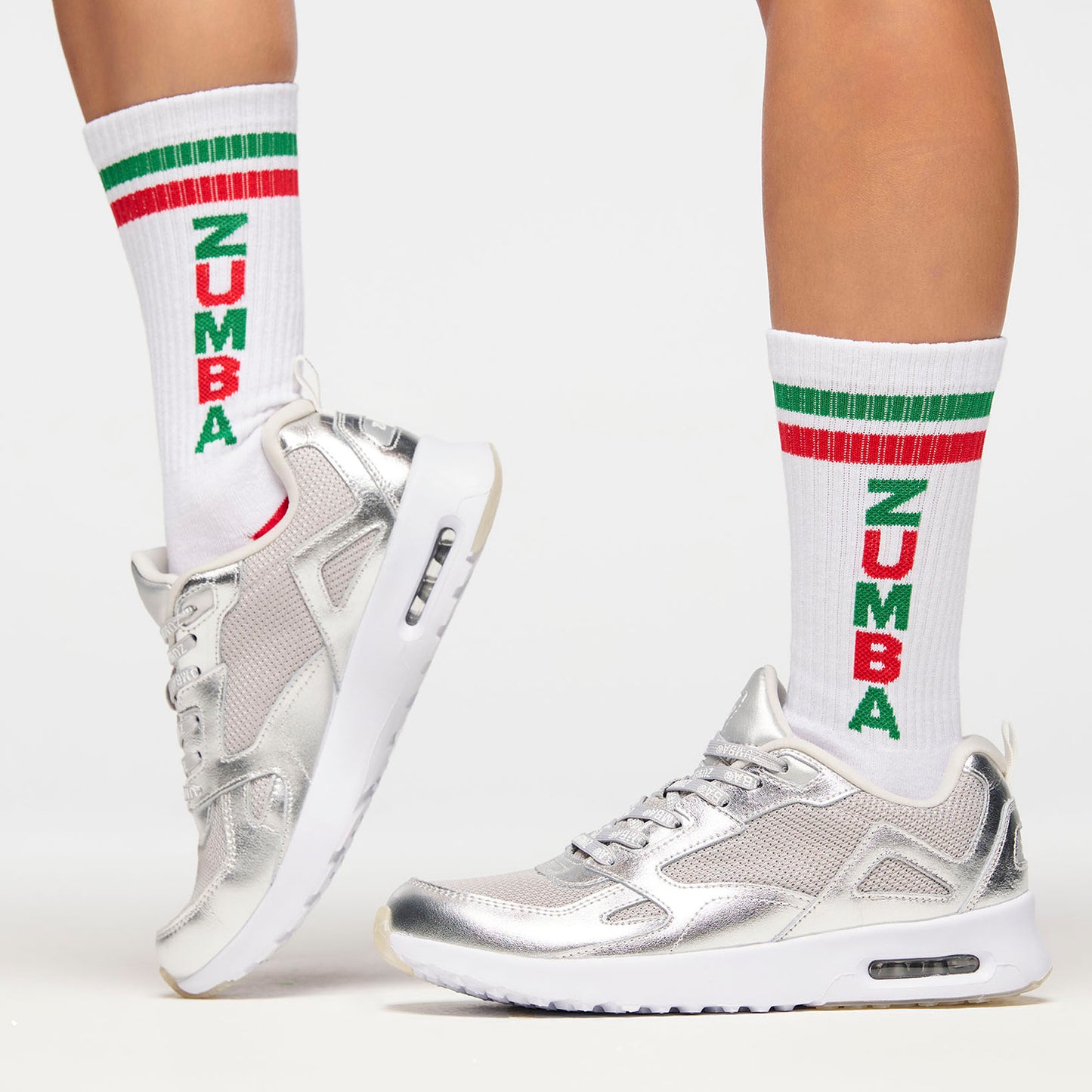 Zumba Holiday High Socks - White