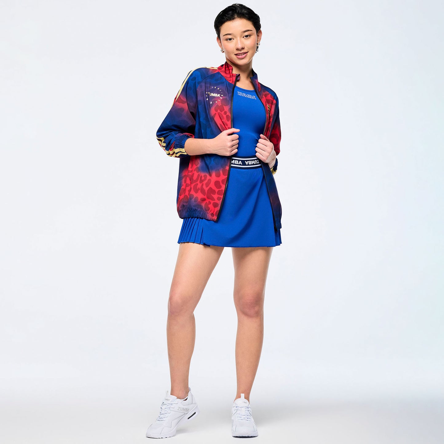 Victory Zip Up Mock Neck Woven Raglan Jacket
