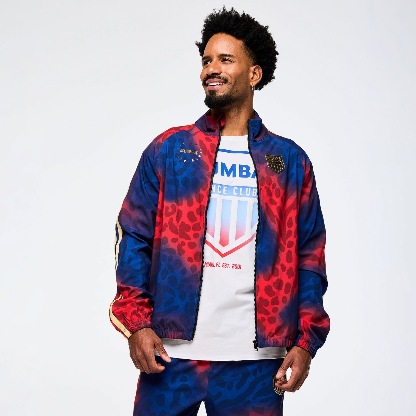 Victory Zip Up Mock Neck Woven Raglan Jacket