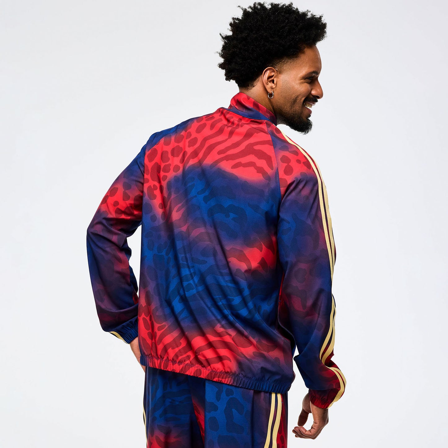Victory Zip Up Mock Neck Woven Raglan Jacket