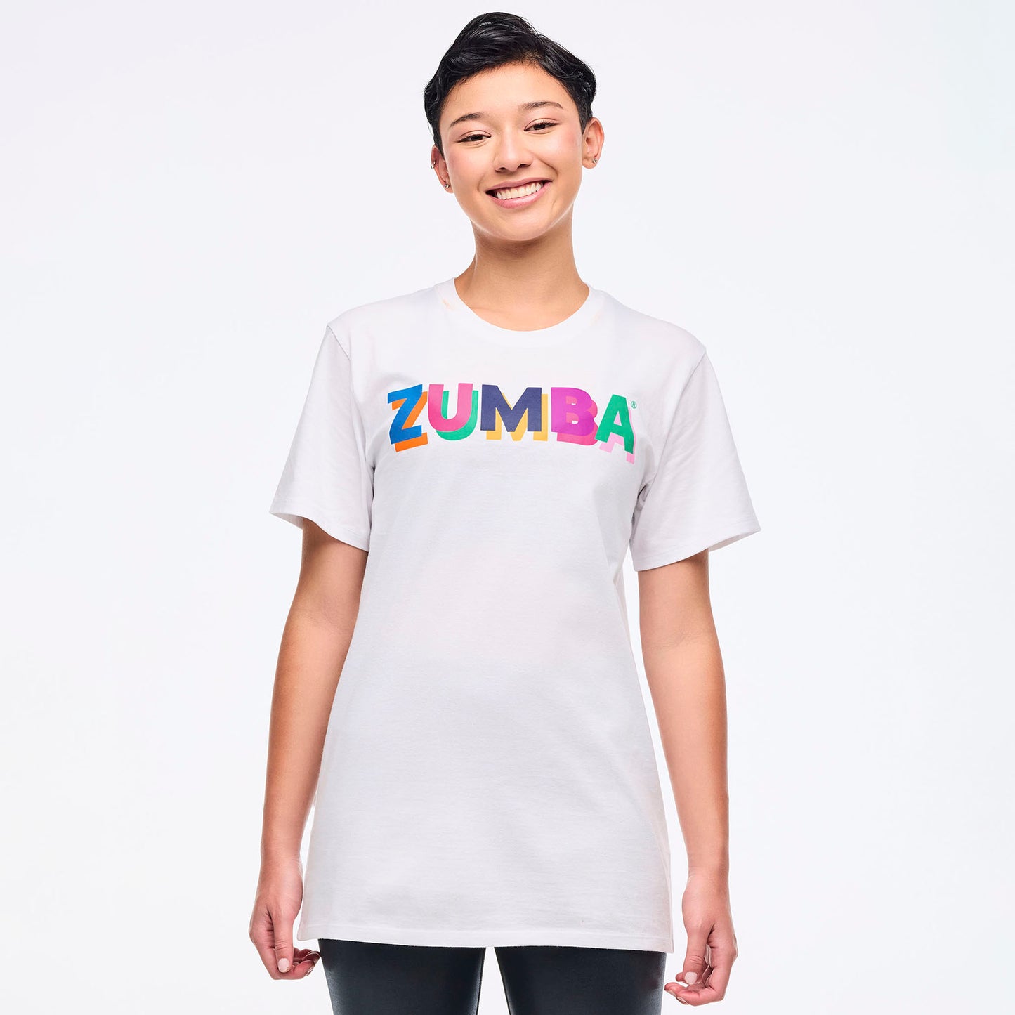 Zumba Multicolor Crew Neck Tee