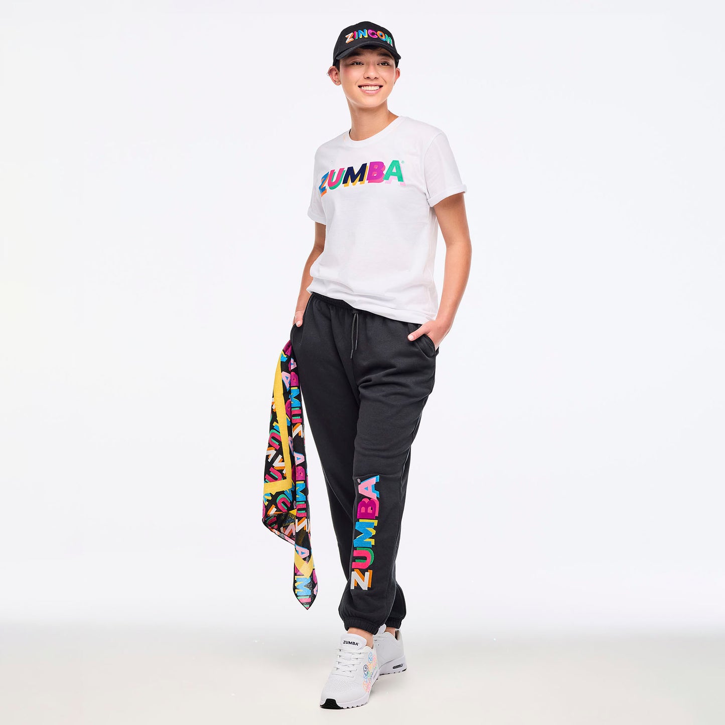 Zumba Multicolor Crew Neck Tee