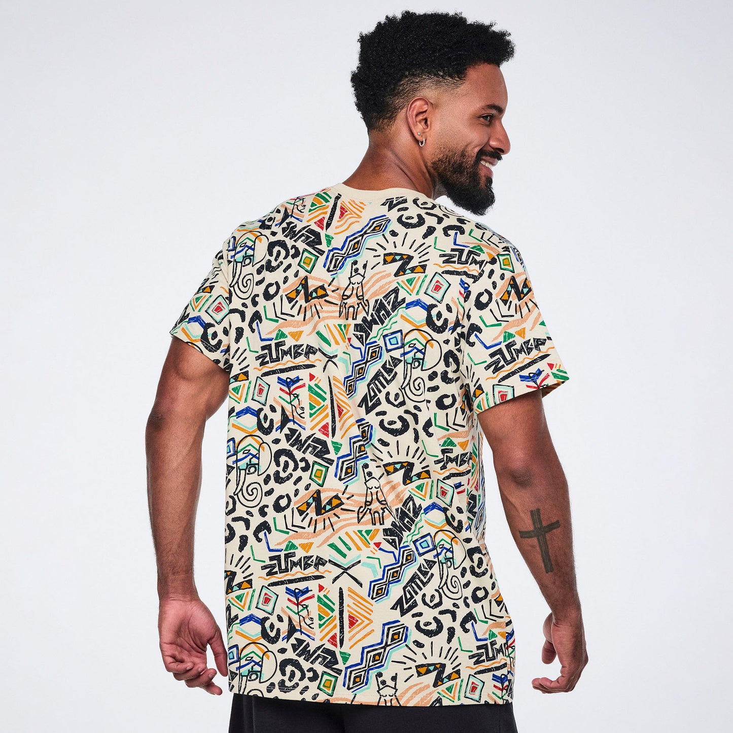 Wildbeat Unisex Crew Neck Tee - Tan/Black Z3T000378