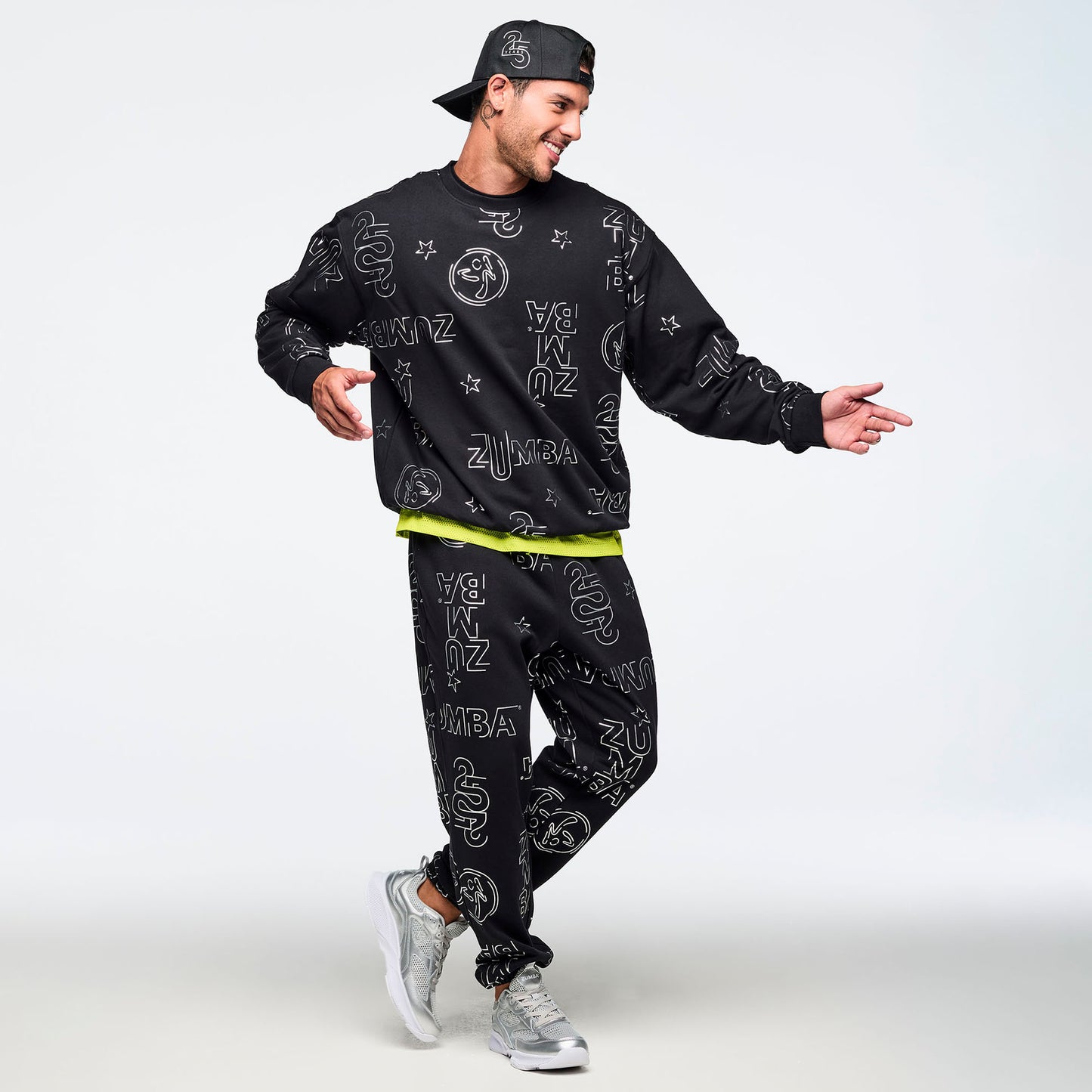 Zumba 25 Unisex Pullover Sweatshirt - Black/Silver Z3T000405