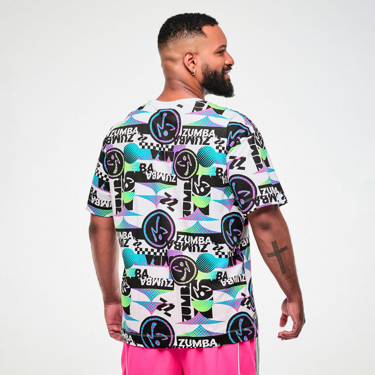 Electric Feel Unisex Oversized Top - White/Black
