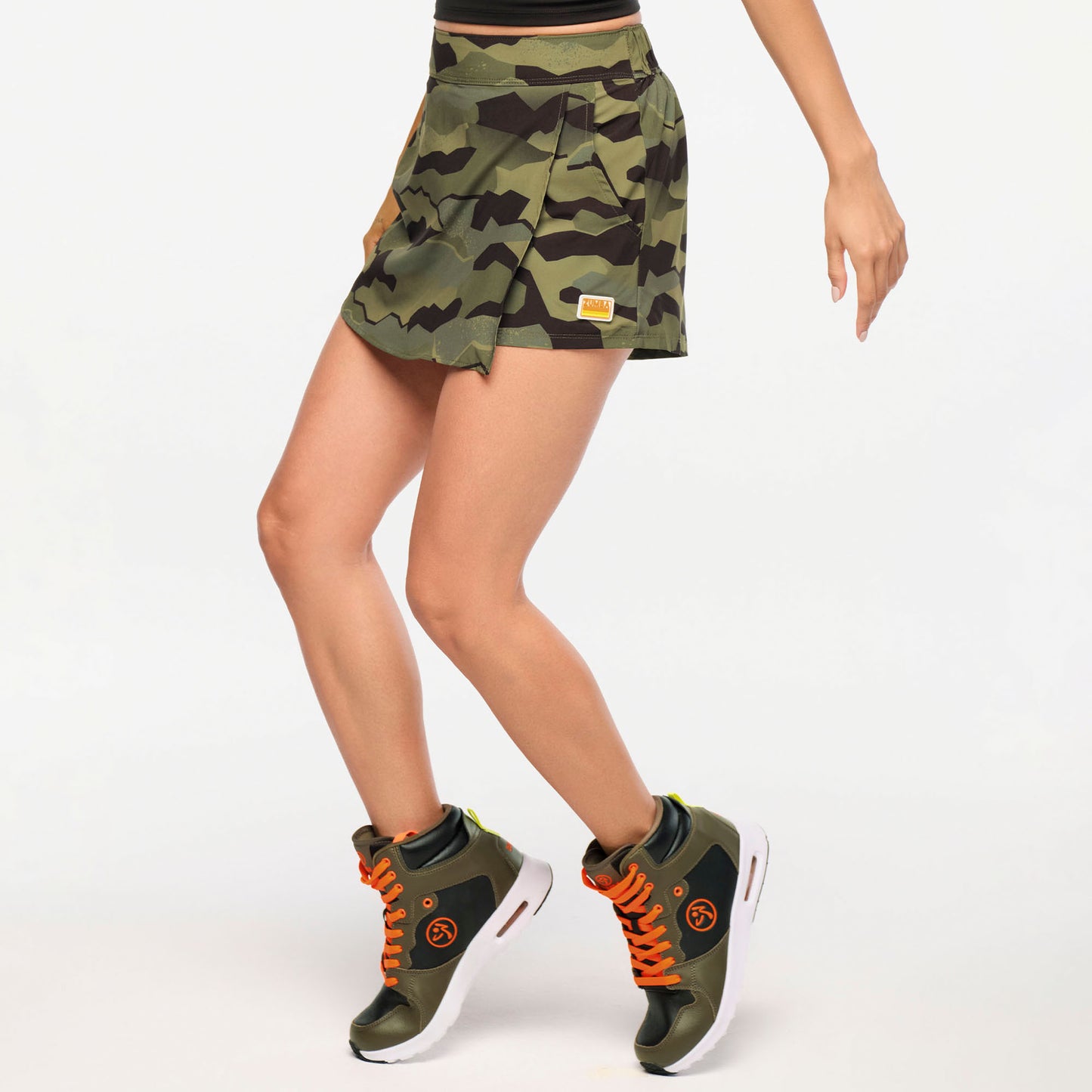 Zumba Explore Woven Skort - Olive Expedition