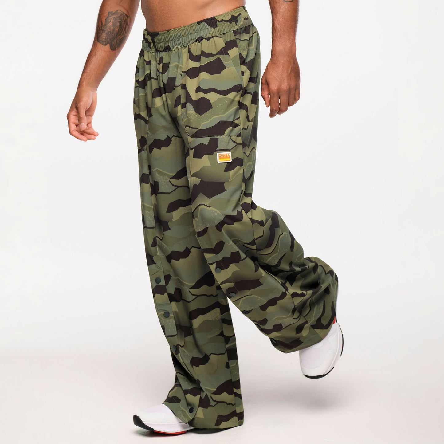 Zumba Explore Wide Leg Woven Pants - Olive Expedition