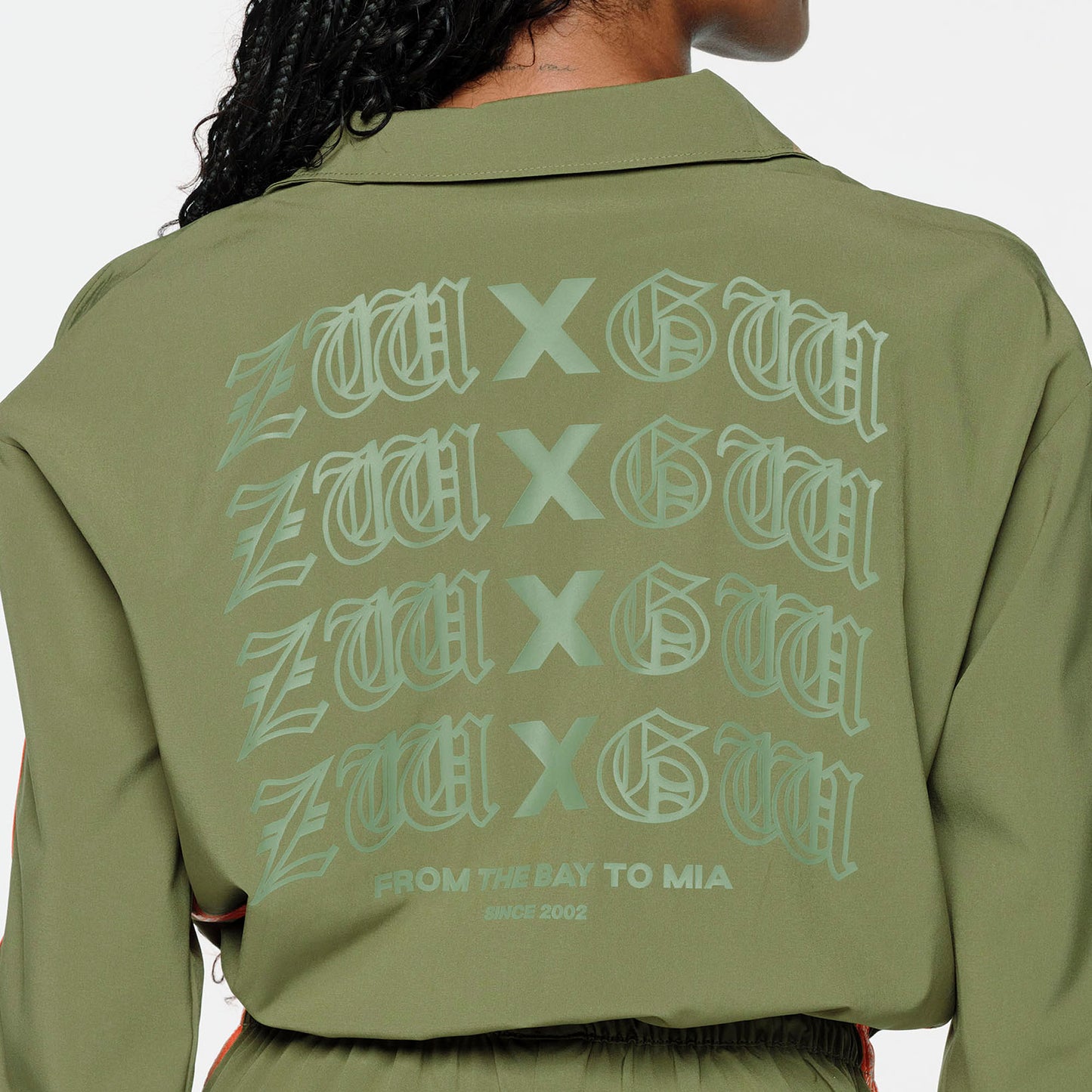 ZW X GW Mock Neck Woven Cargo Jumpsuit