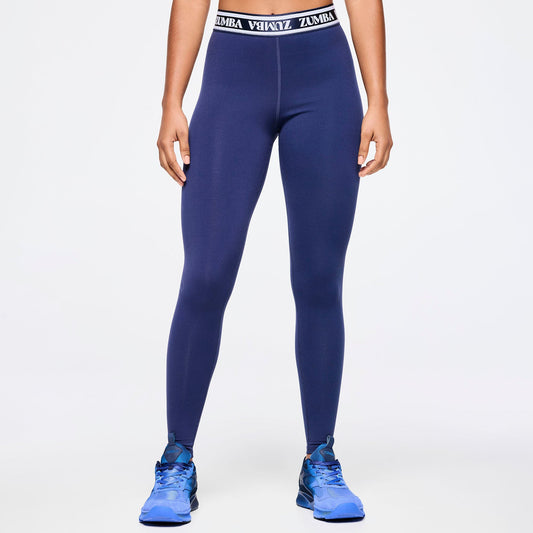 Zumba Out Loud High Rise Ankle Leggings With Elastic Waistband