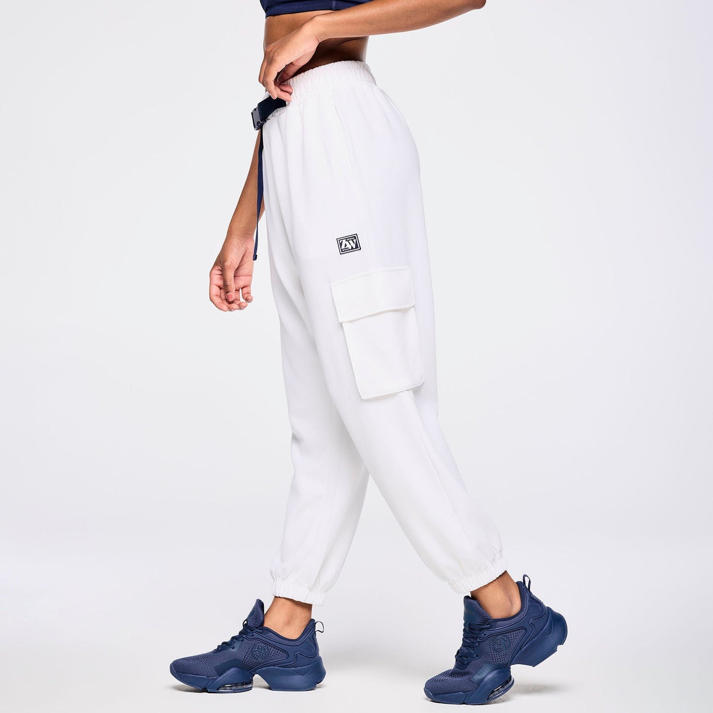Zumba Out Loud Knit Slouch Cargo Pants With Belt