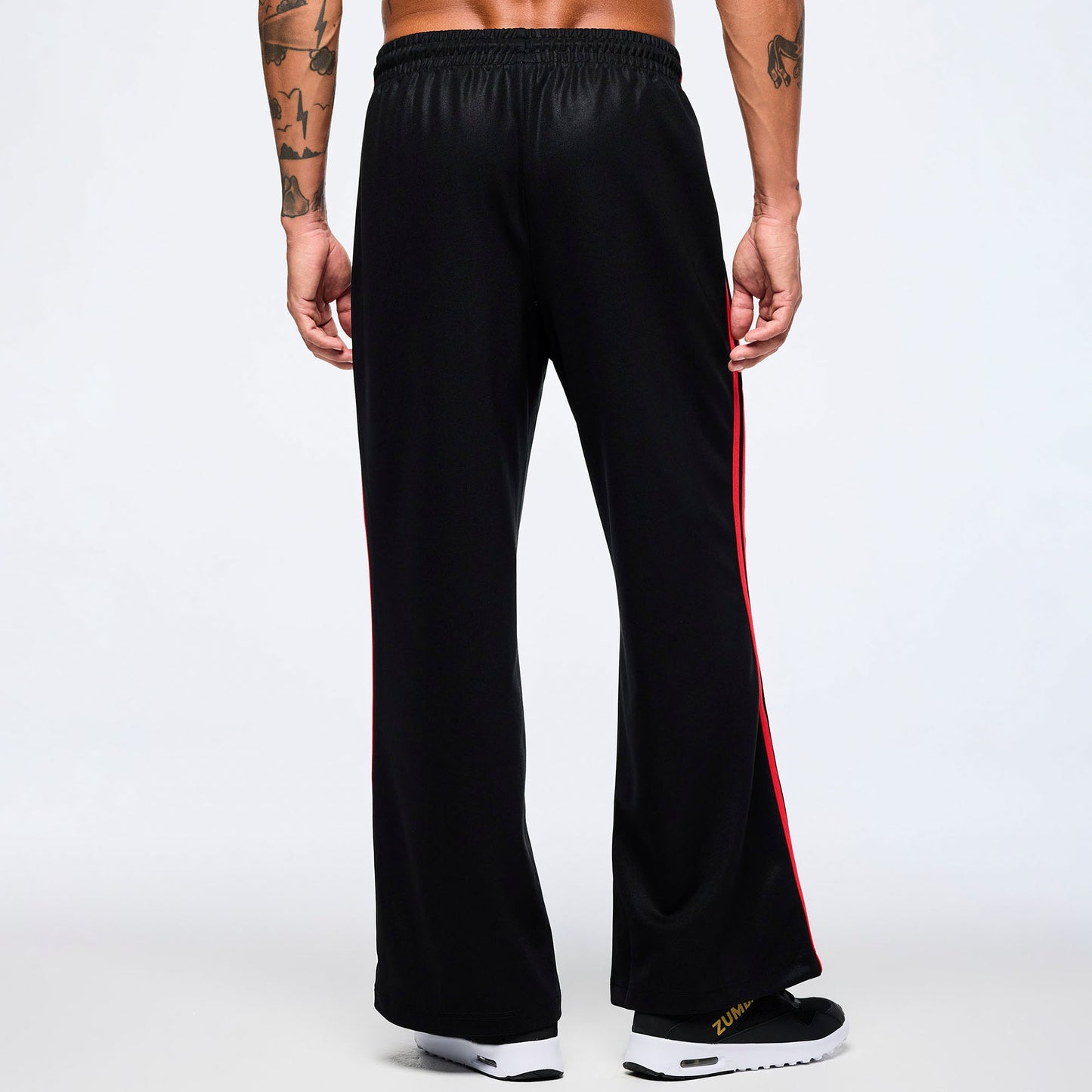 Victory Wide Leg Track Pants - Bold Black