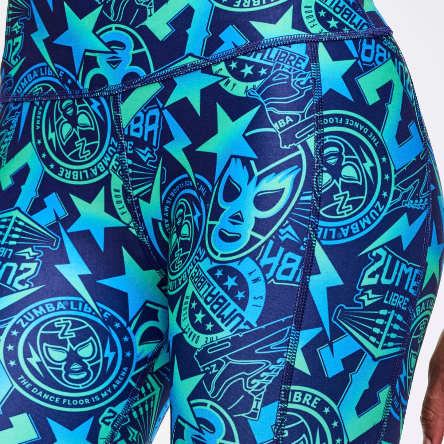 Zumba Libre High Waisted Ankle Legging With Mesh Inserts