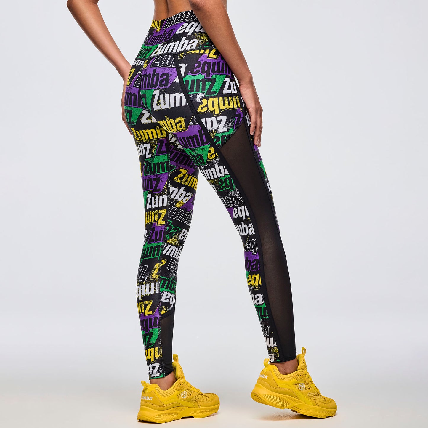 Apres Zumba High Waisted Ankle Leggings With Side Inserts