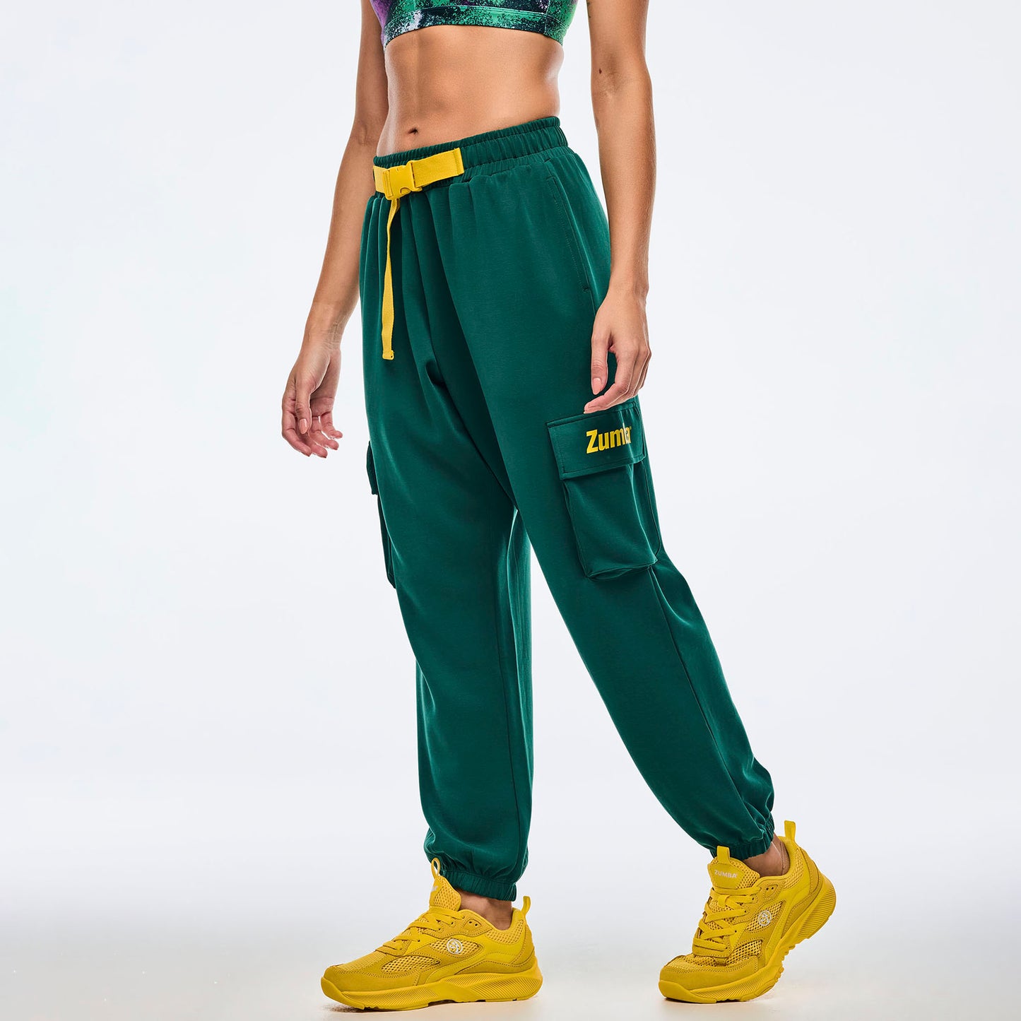 Apres Zumba Knit Slouch Cargo Pants With Belt