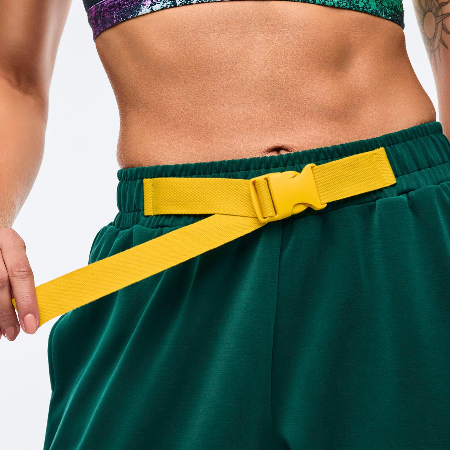 Apres Zumba Knit Slouch Cargo Pants With Belt