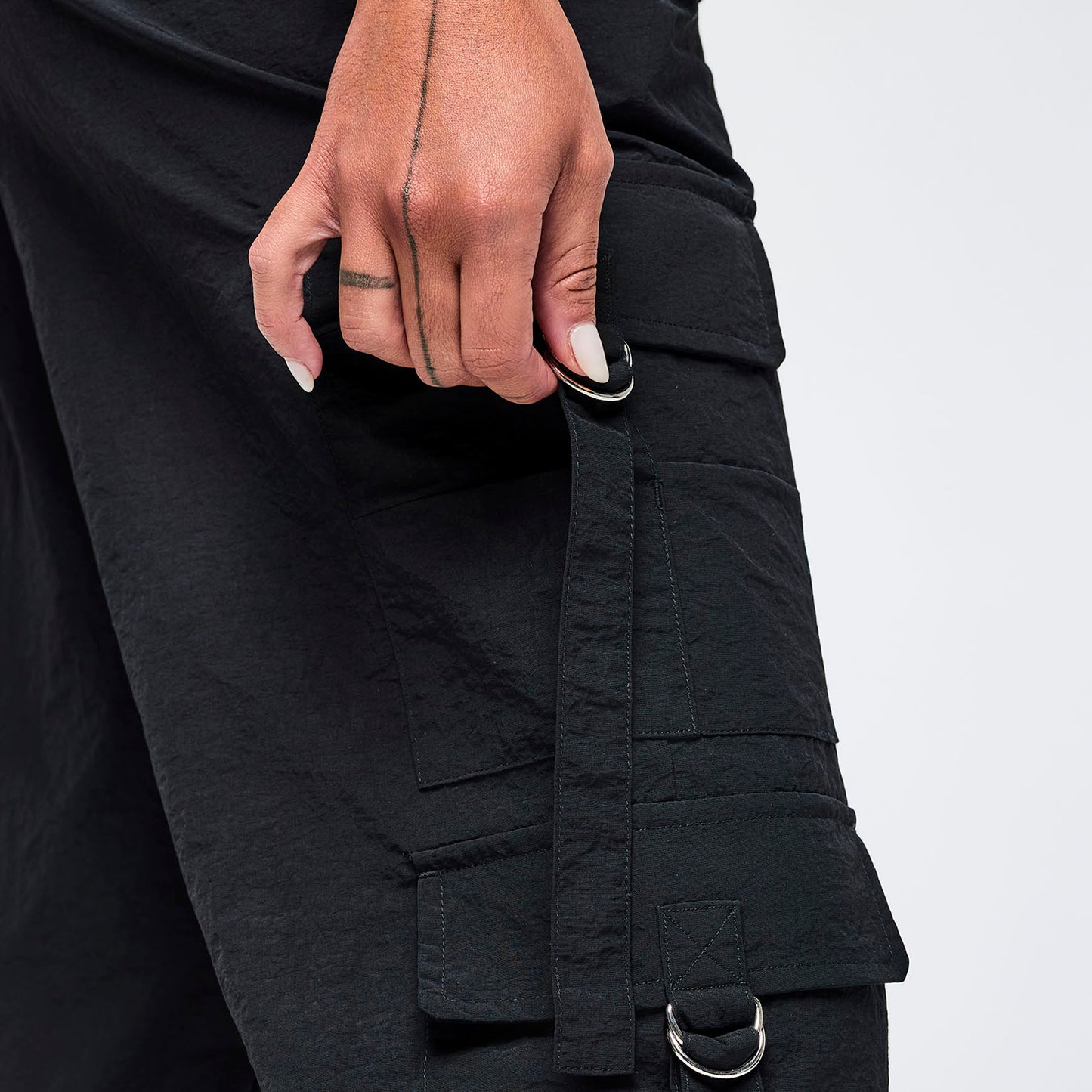 Eastern Flavor High Rise Cargo Pants With Tassels Z1B000707