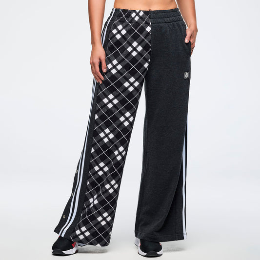 Eastern Flavor Wide Leg Pants With Wide Side Snap Placket Z1B000715