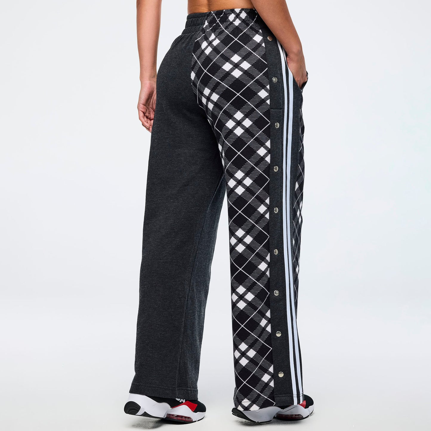 Eastern Flavor Wide Leg Pants With Wide Side Snap Placket Z1B000715