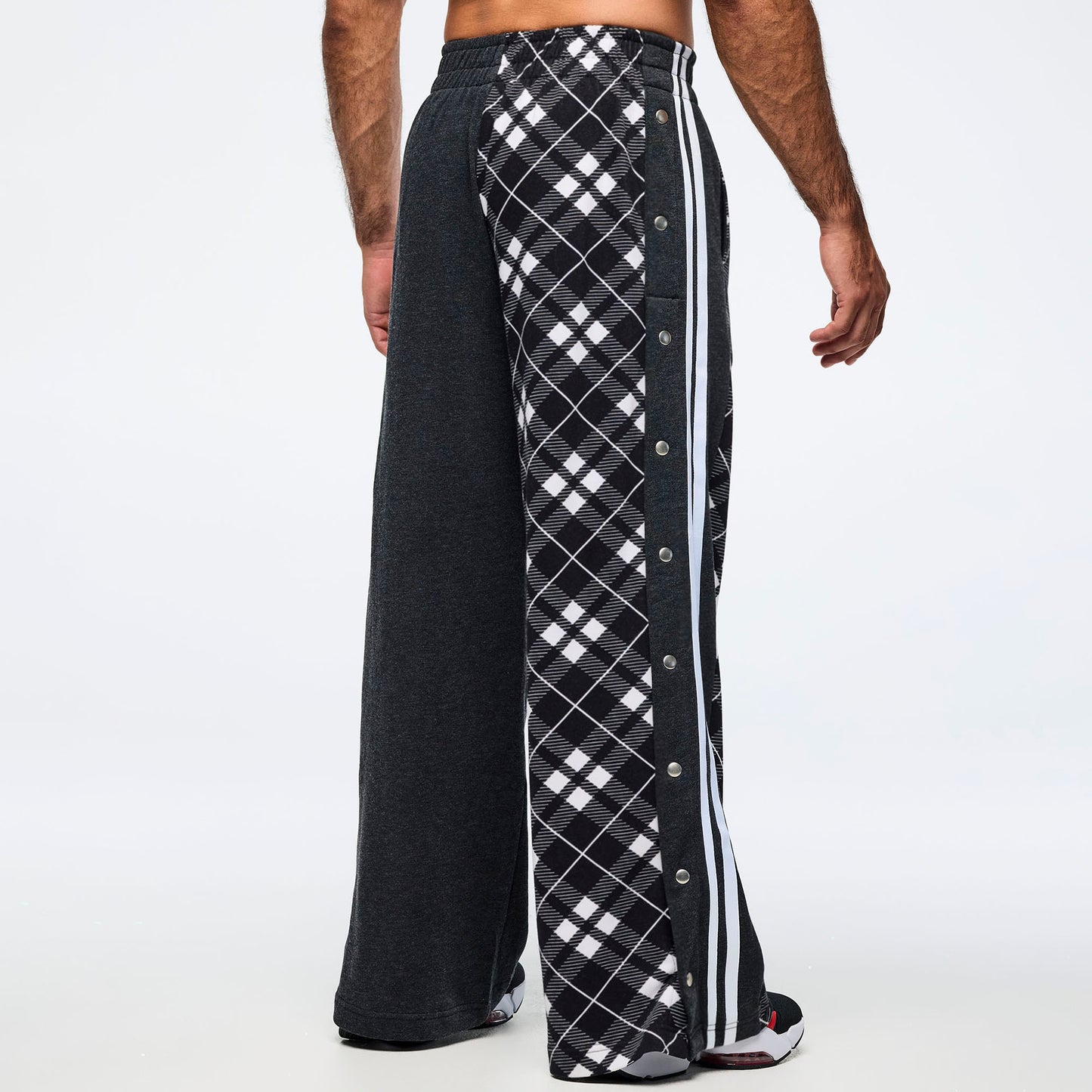 Eastern Flavor Wide Leg Pants With Wide Side Snap Placket Z1B000715