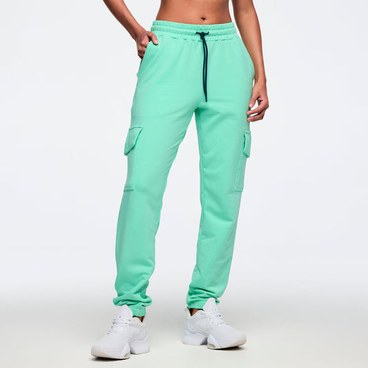 Latin Movement High Waisted Knit Cargo Pants Z1B000748