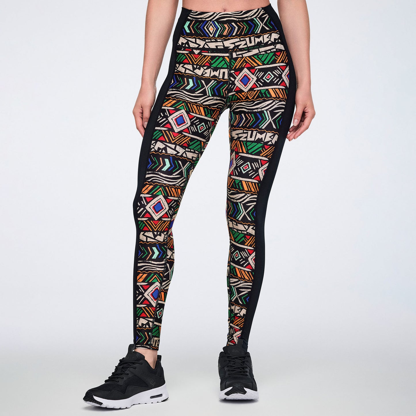 Wildbeat High Waisted Ankle Leggings - Tan/Orange Z1B000756
