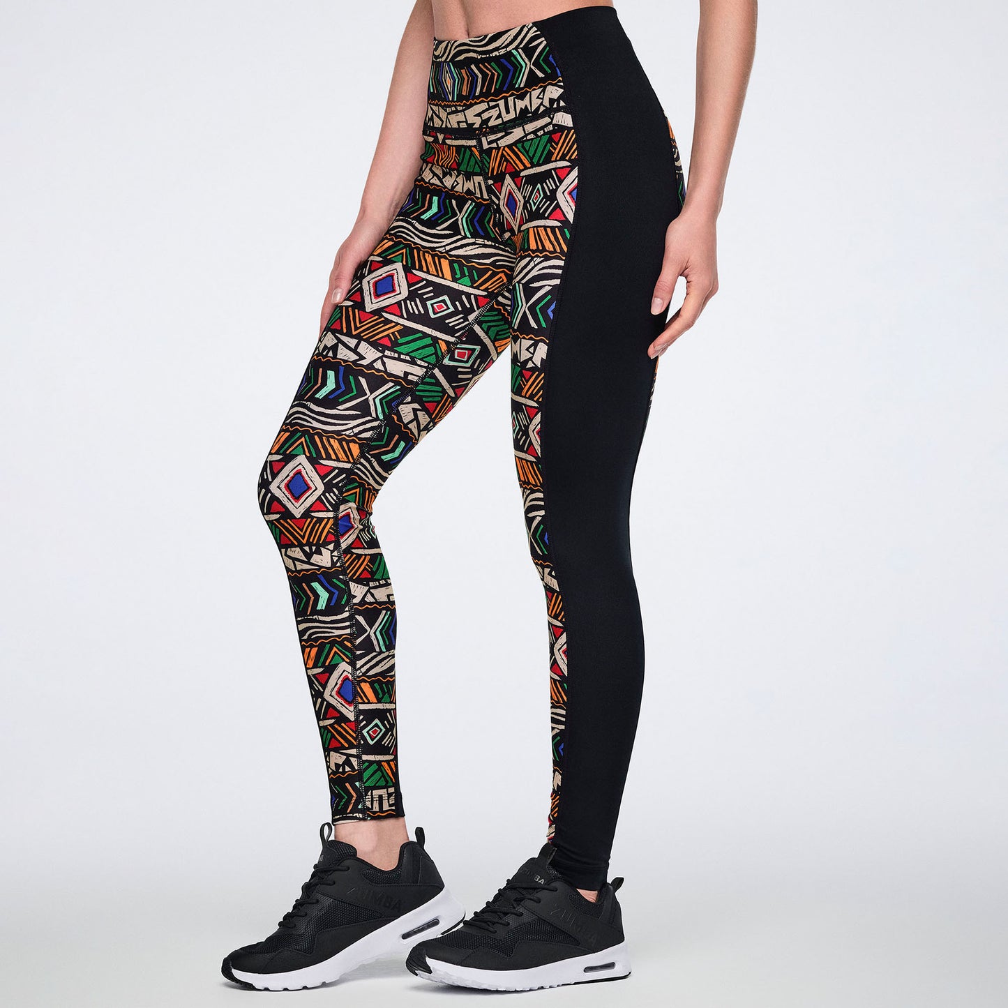 Wildbeat High Waisted Ankle Leggings - Tan/Orange Z1B000756