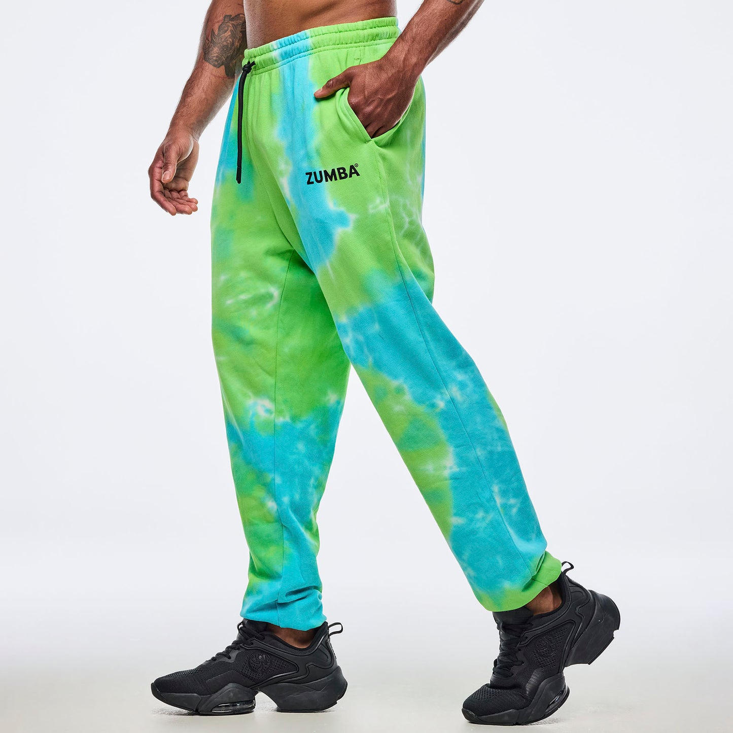 Neon Baggy Sweatpants - Blue/Green