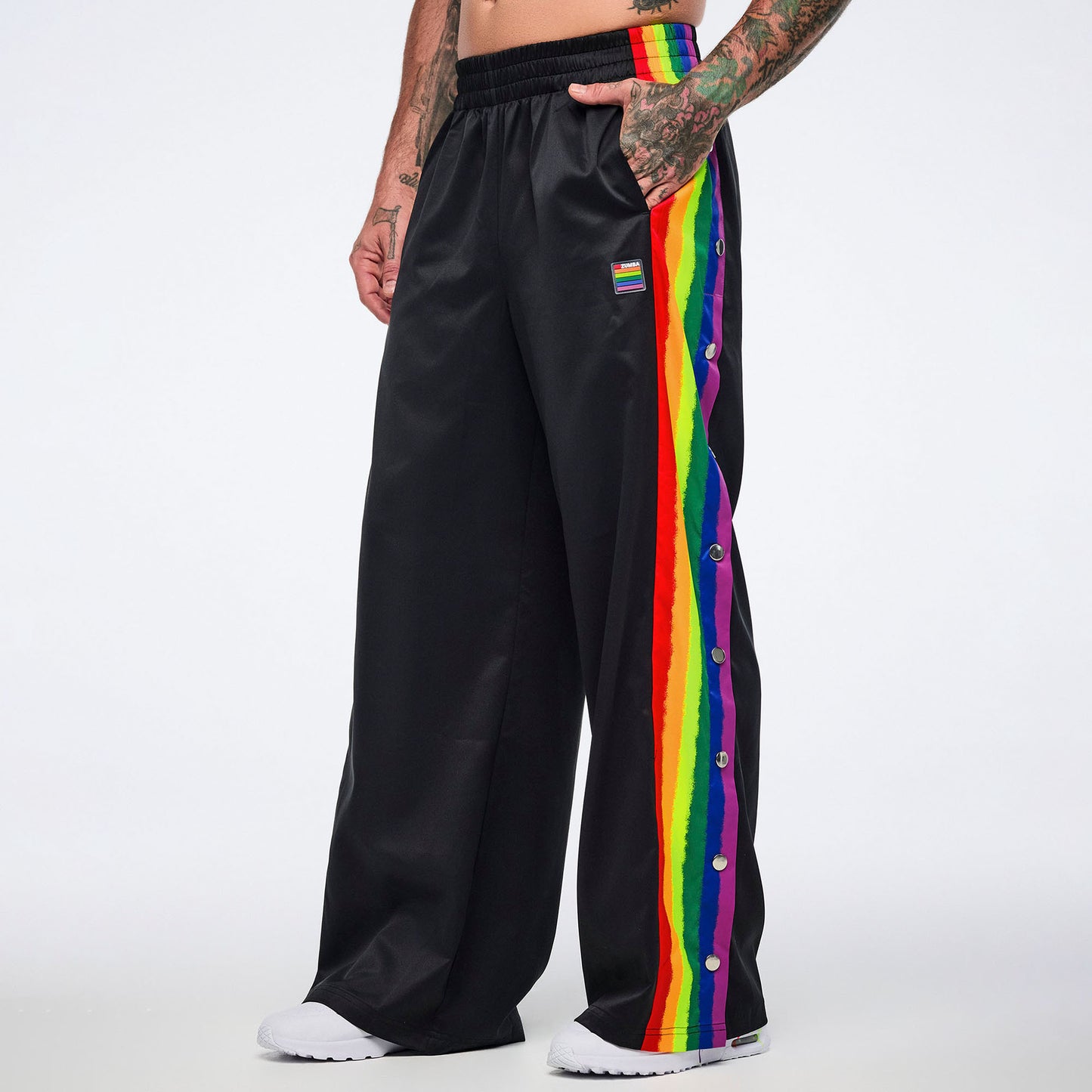 Pride Wide Leg Pants Side Snaps Z1B000783