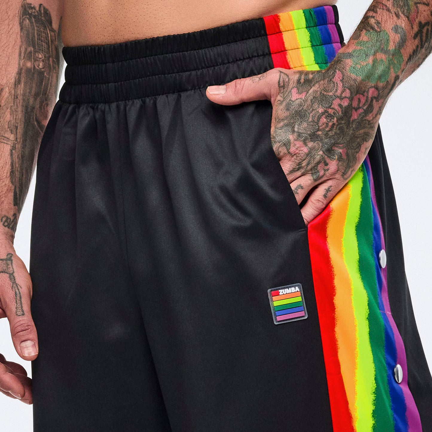 Pride Wide Leg Pants Side Snaps Z1B000783