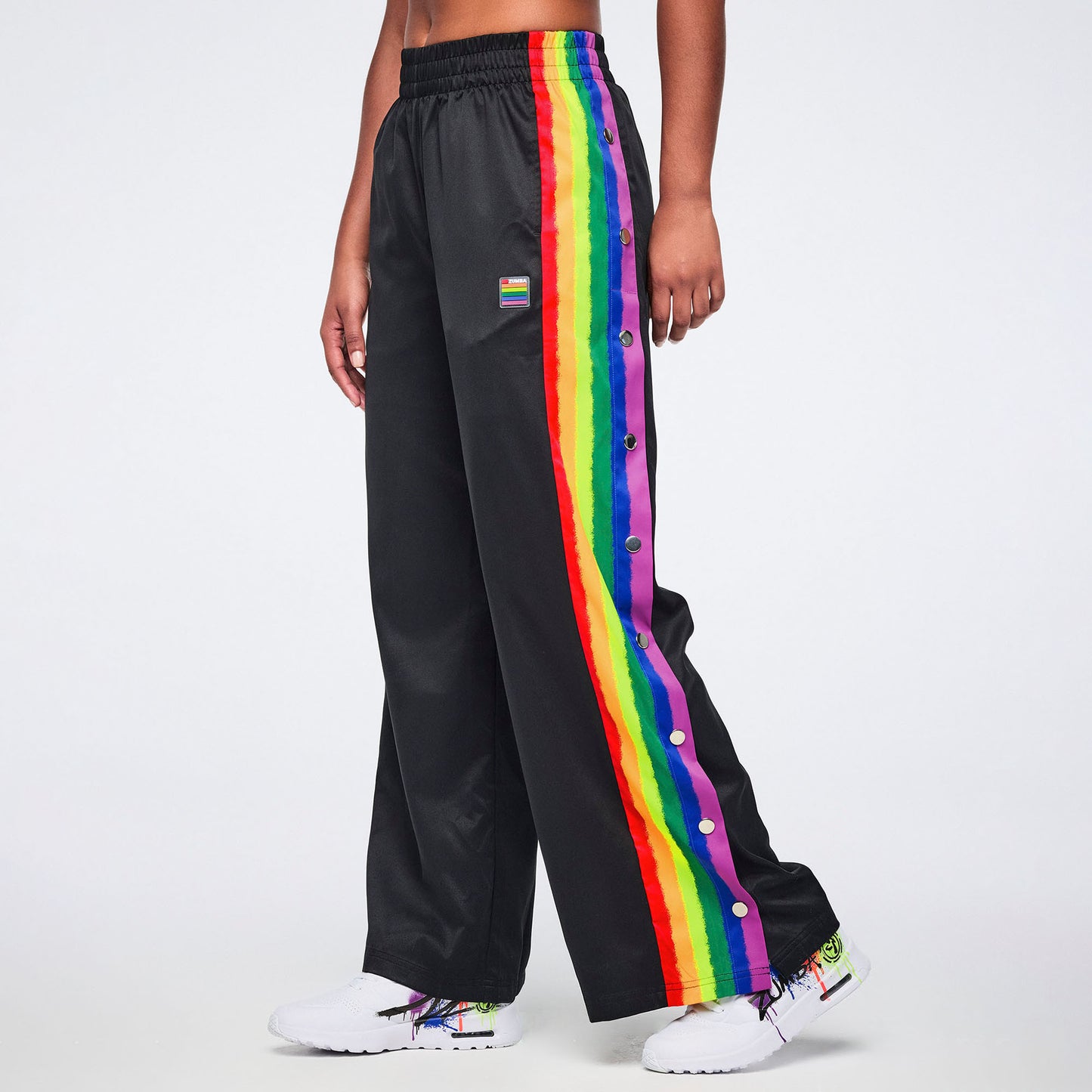 Pride Wide Leg Pants Side Snaps Z1B000783