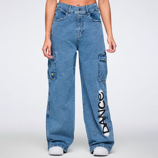 Pride Baggy Denim Cargo Pants Z1B000784
