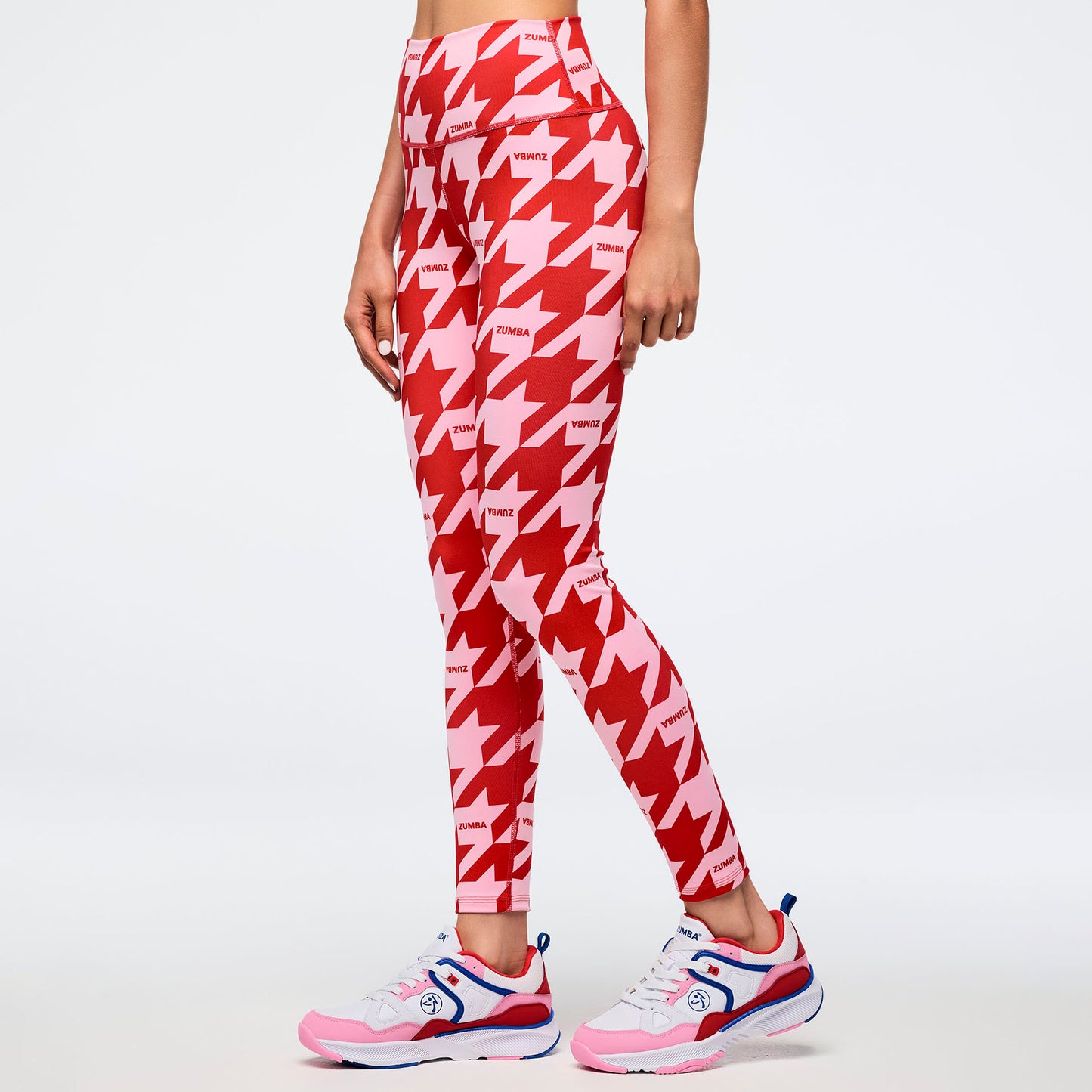 Zumba Amour Magic High Waisted Ankle Leggings - Red/Pink Z1B000788