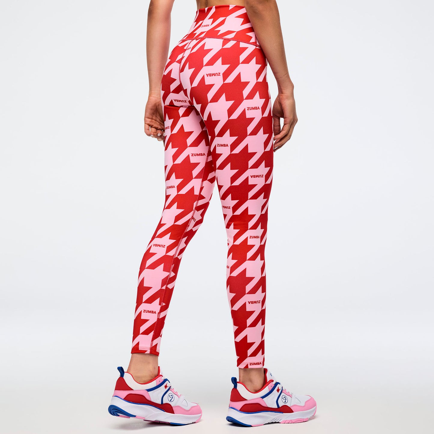 Zumba Amour Magic High Waisted Ankle Leggings - Red/Pink Z1B000788