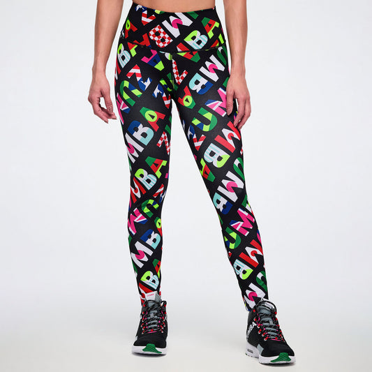 Worldwide Magic High Waisted Ankle Leggings - Black/Red Z1B000793