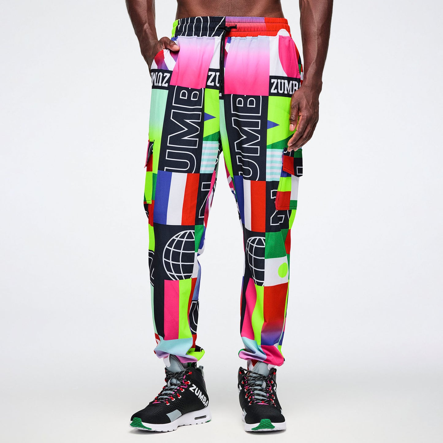 Worldwide Cargo Pants - Red/Blue Z1B000797
