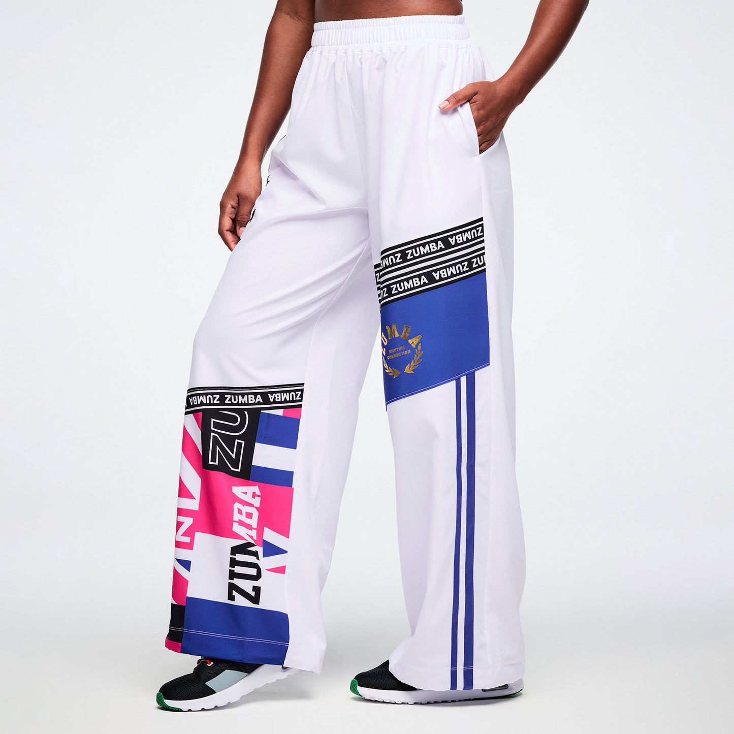 Worldwide High Waisted Wide Leg Track Pants Z1B000798