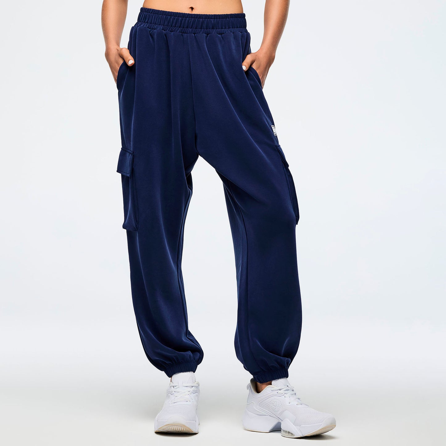 Apres Zumba Knit Slouch Cargo Pants - Indigo