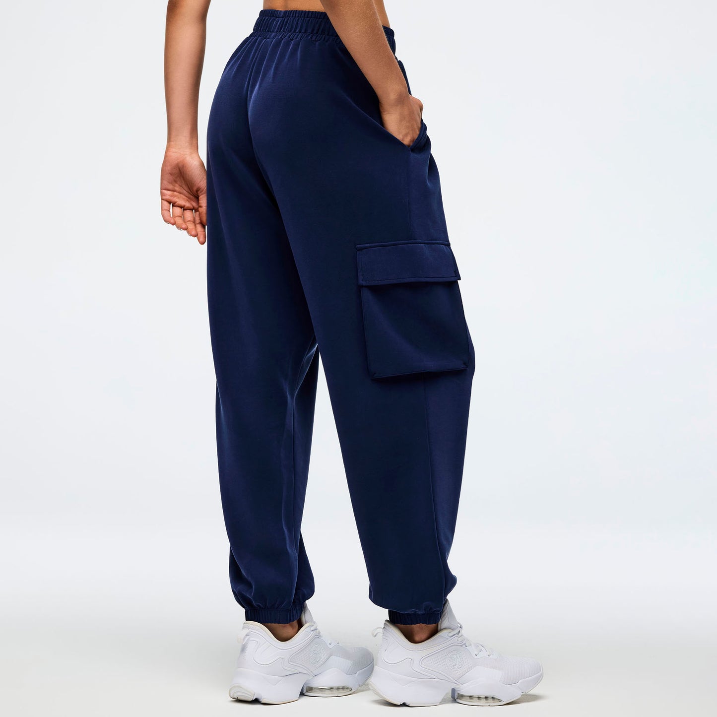 Apres Zumba Knit Slouch Cargo Pants - Indigo