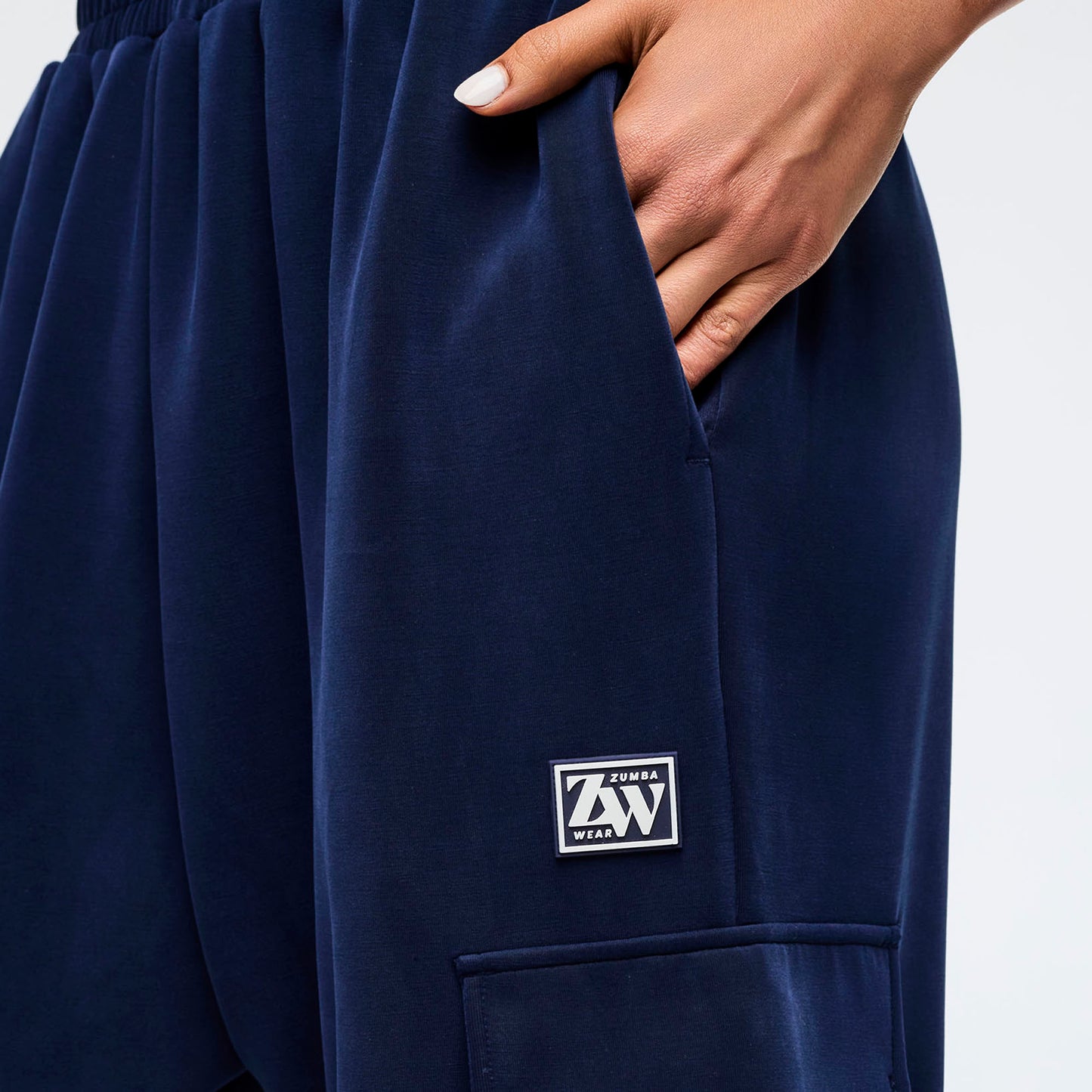 Apres Zumba Knit Slouch Cargo Pants - Indigo