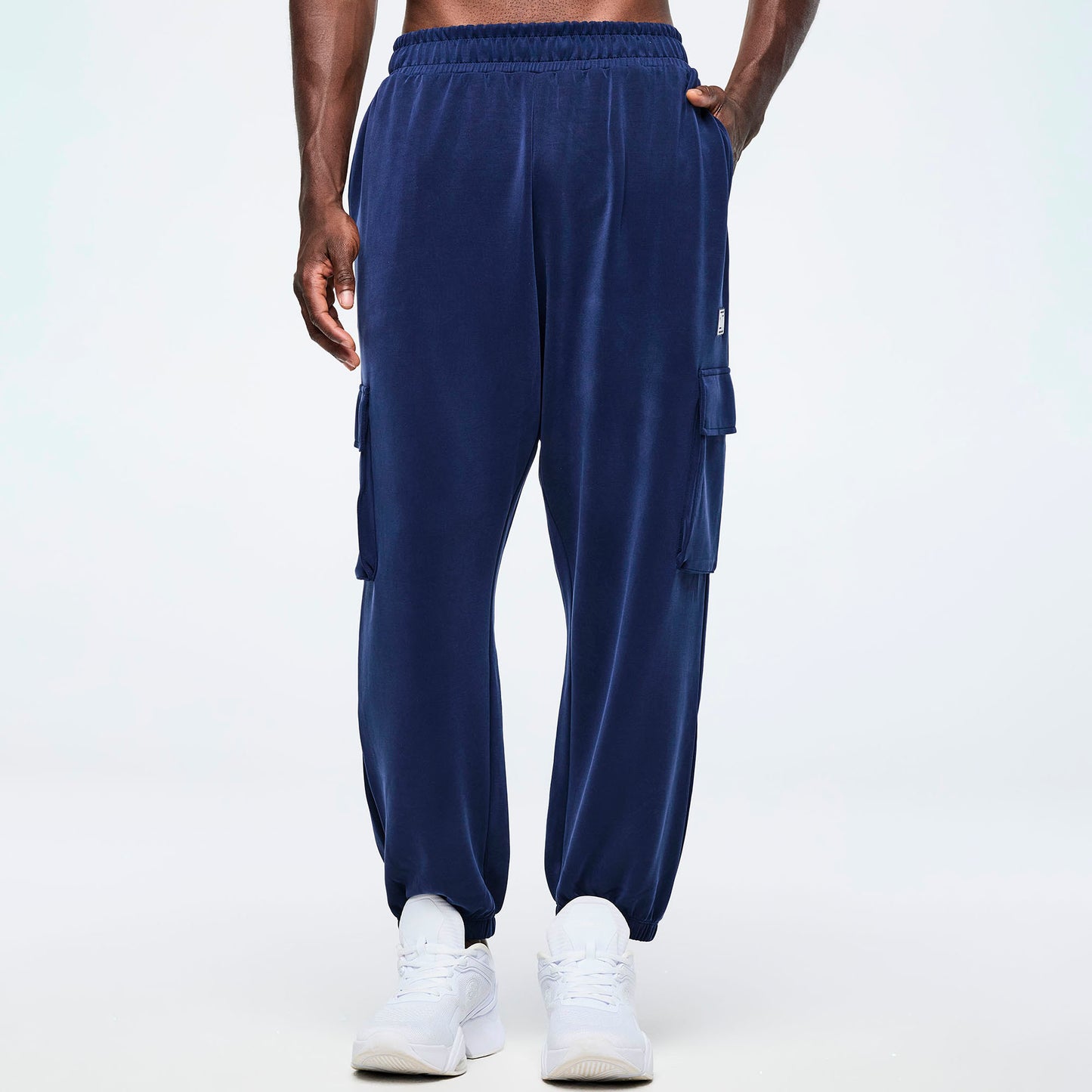 Apres Zumba Knit Slouch Cargo Pants - Indigo