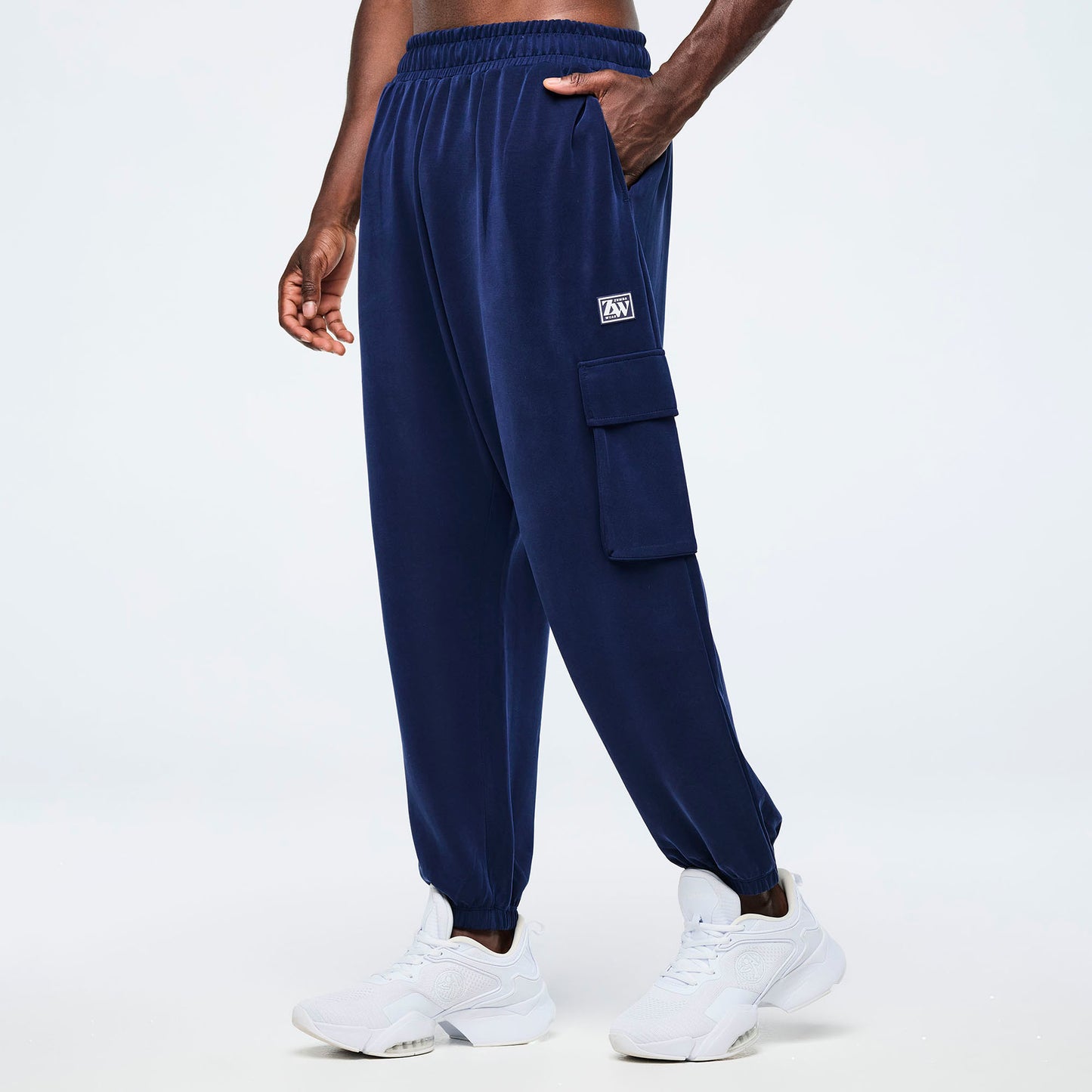 Apres Zumba Knit Slouch Cargo Pants - Indigo