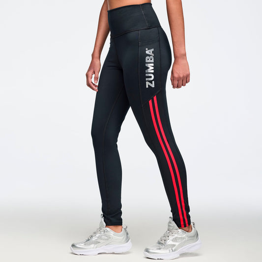 Zumba 25 High Rise Ankle Leggings - Bold Black Z1B000815